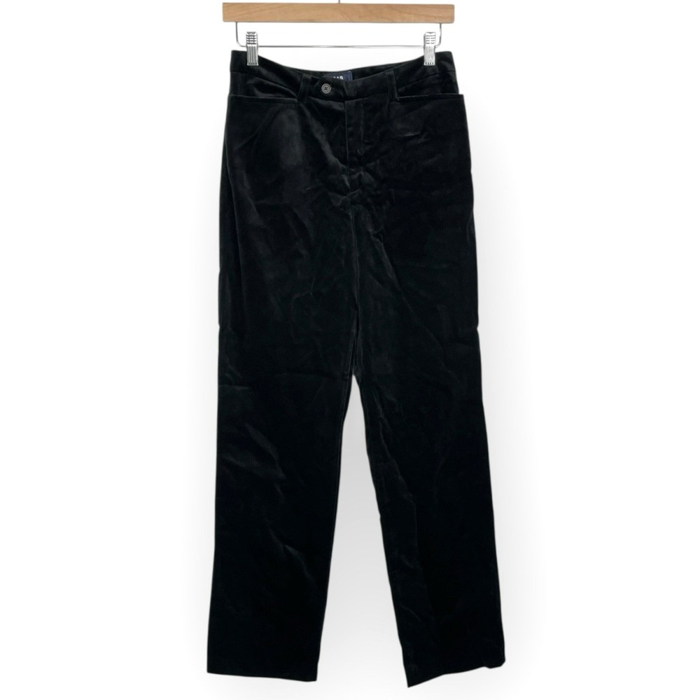 Vintage Gap Womens Black Velvet Straight Leg Pants Size‎ 6 Y2K Party Career NWT
